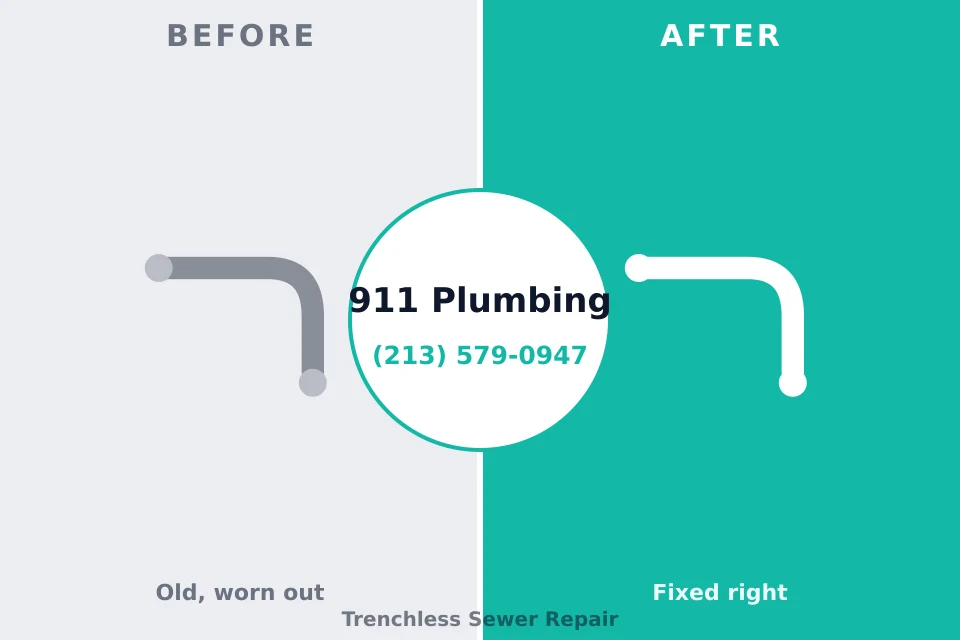 Before and after: plumbing repair Alburtis, PA